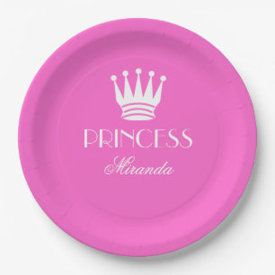 Personalised princess plate with name