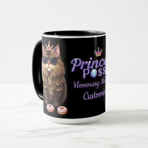 Personalised Princess Posse Member Black Mug