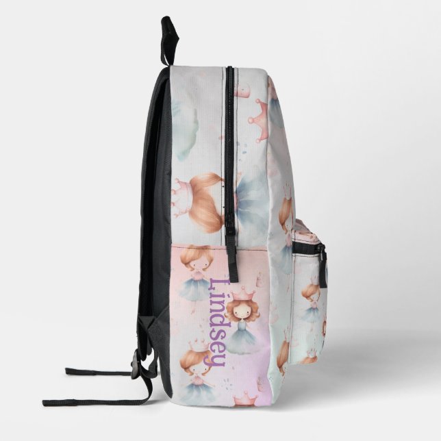 Personalised Princess Printed Backpack (Left)