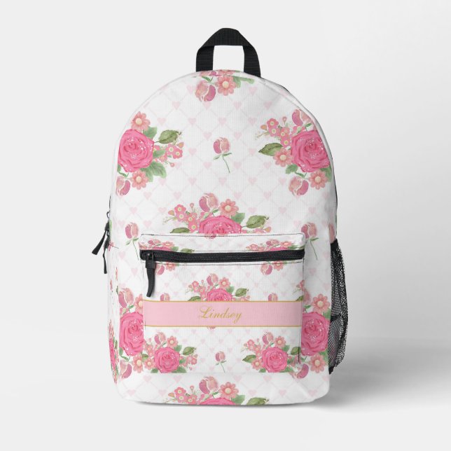 Personalised Princess Printed Backpack (Front)