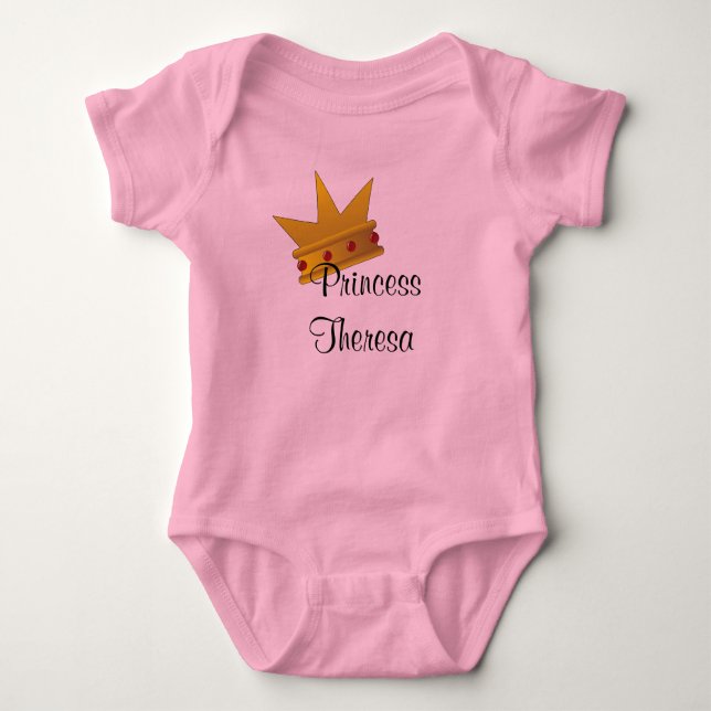 Personalised Princess Shirt - Baby's First Tee (Front)