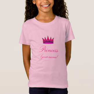 Personalised Princess shirt (pink crown)