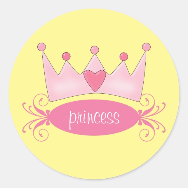 Personalised Princess Tiara Stickers (Front)