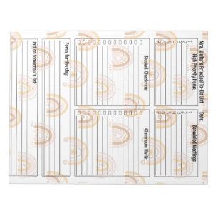 Personalised Principal Daily To-Do List rainbow Notepad