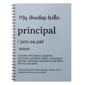 Personalised Principal Definition Notebook