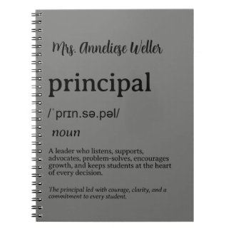 Personalised Principal Definition Notebook