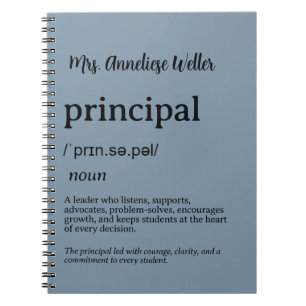 Personalised Principal Definition Notebook