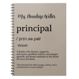 Personalised Principal Definition Notebook