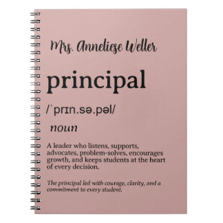 Personalised Principal Definition Notebook