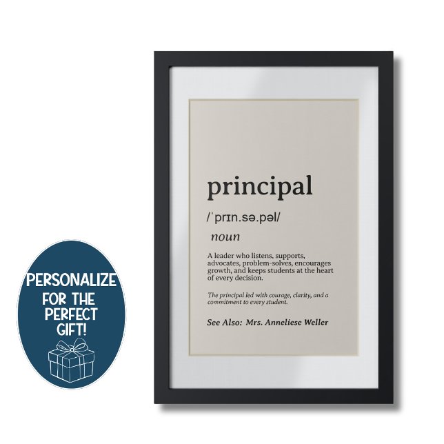 Personalised Principal Definition Poster (Creator Uploaded)