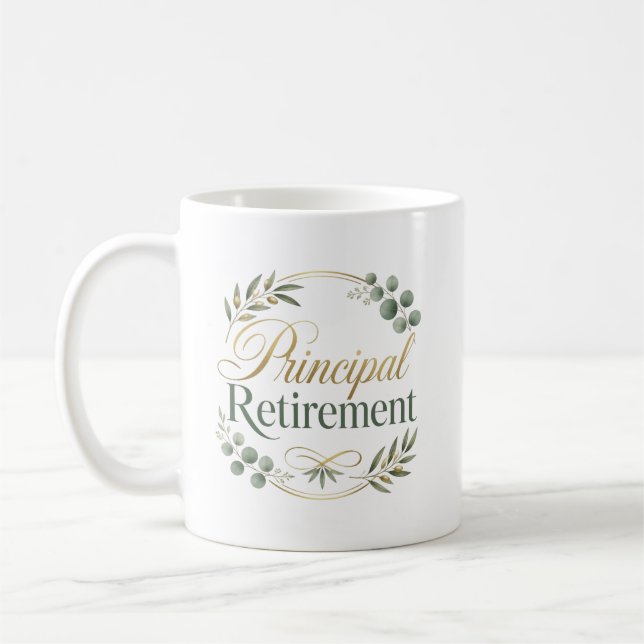 Personalised Principal Retirement Gift Coffee Mug (Left)