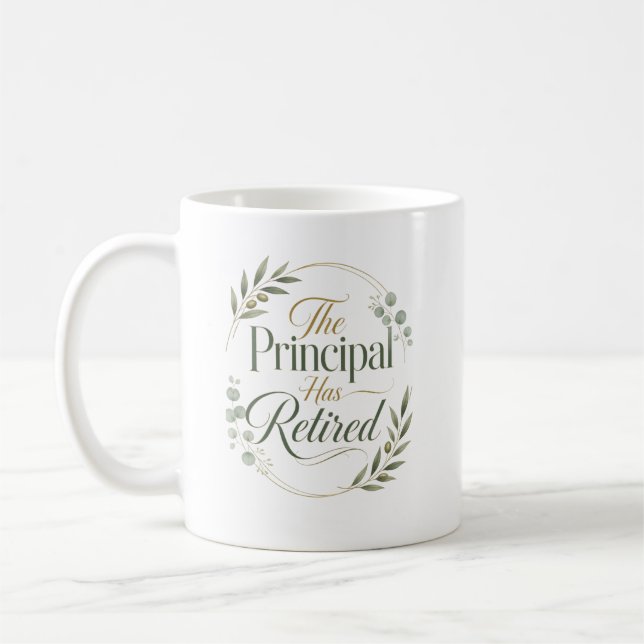 Personalised Principal Retirement Gift Coffee Mug (Left)