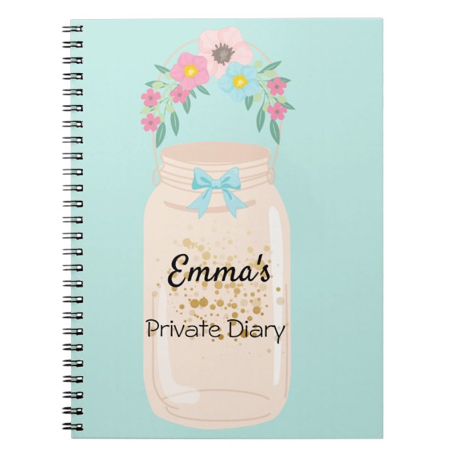 Personalised Private Diary  Spiral Photo Notebook (Front)