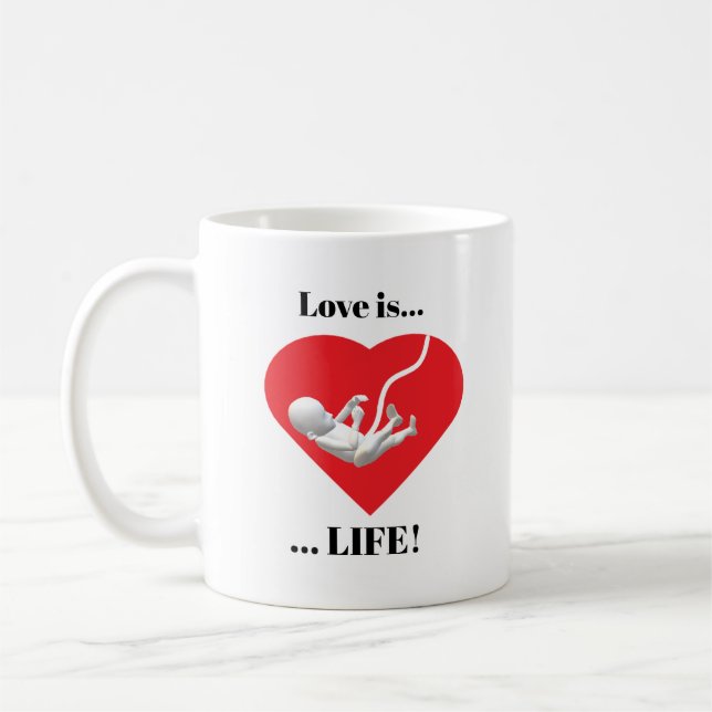 Personalised Pro-life Coffee Mug (Left)
