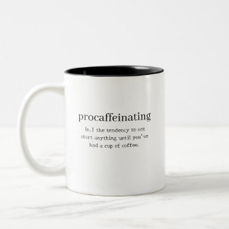Personalised Procaffeinating Two-Tone Coffee Mug
