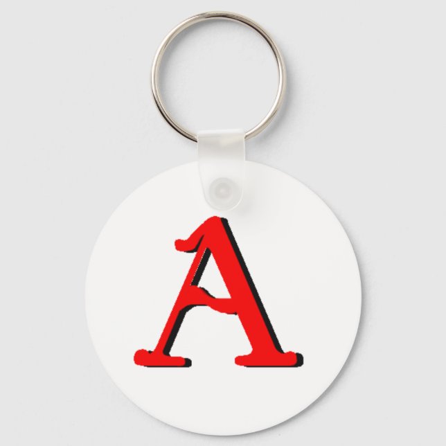 Personalised Products: Initial A Key Ring (Front)