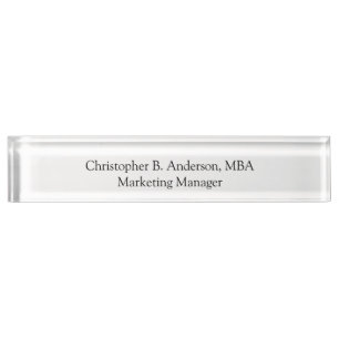 Personalised Professional Business Corporate  Nameplate