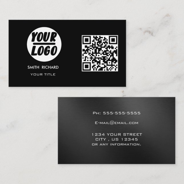  Personalised Professional Business Logo  Card (Front/Back)