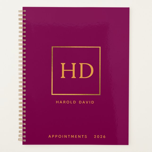 Personalised Professional Business Planner  (Front)