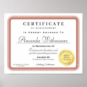 Personalised Professional diploma certificate Poster