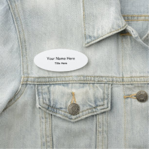 Personalised Professional Employee Classic Name Tag