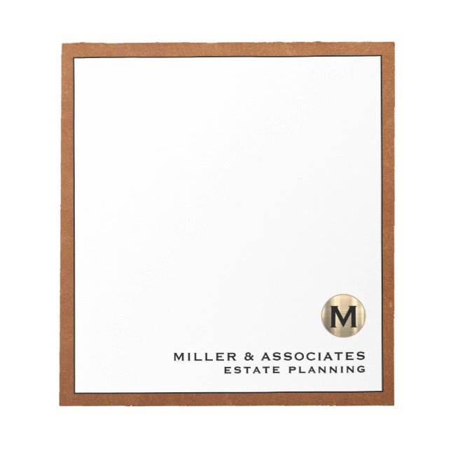Personalised Professional Luxury Branded Notepad (Front)