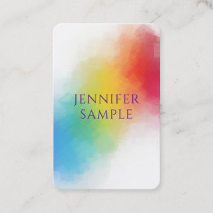 Personalised Professional Modern Elegant Rainbow Business Card