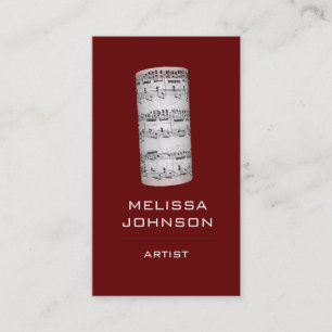 Personalised  Professional Musician Business Cart Card