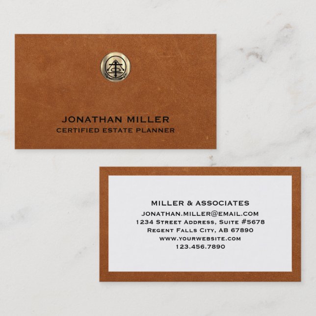 Personalised Professional Sable Leather Print Business Card (Front/Back)
