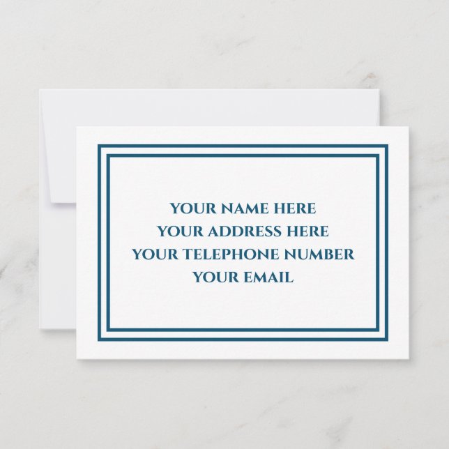 Personalised Professional Stationery Notecards (Front)