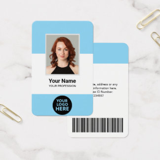Personalised Profile Card Logo & Photo ID