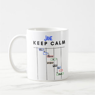 Personalised Project Manager Gantt Keep Calm Coffee Mug