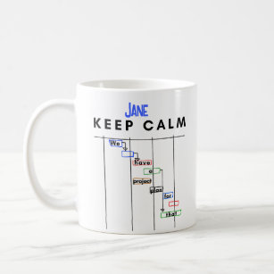 Personalised Project Manager Gantt Keep Calm Coffee Mug