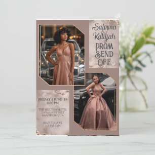 Personalised Prom Send Off Graduation Couple Photo Invitation