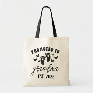 Personalised Promoted To Grandma tote bag  Est 