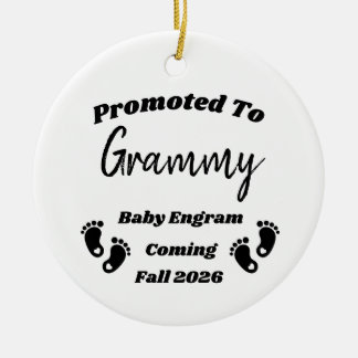 Personalised Promoted to Grandparent Ornament