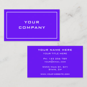 Personalised Promotional Business Card Example
