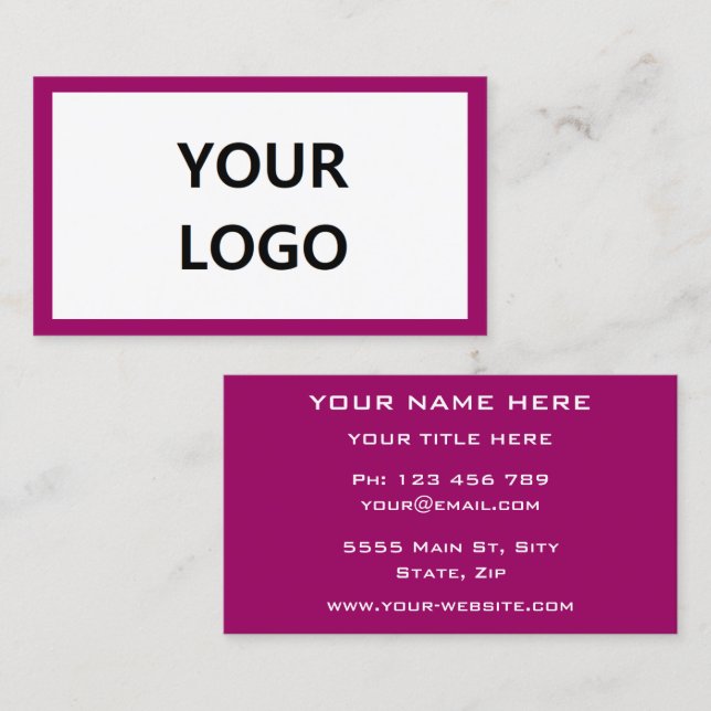 Personalised Promotional Business Cards Example (Front/Back)