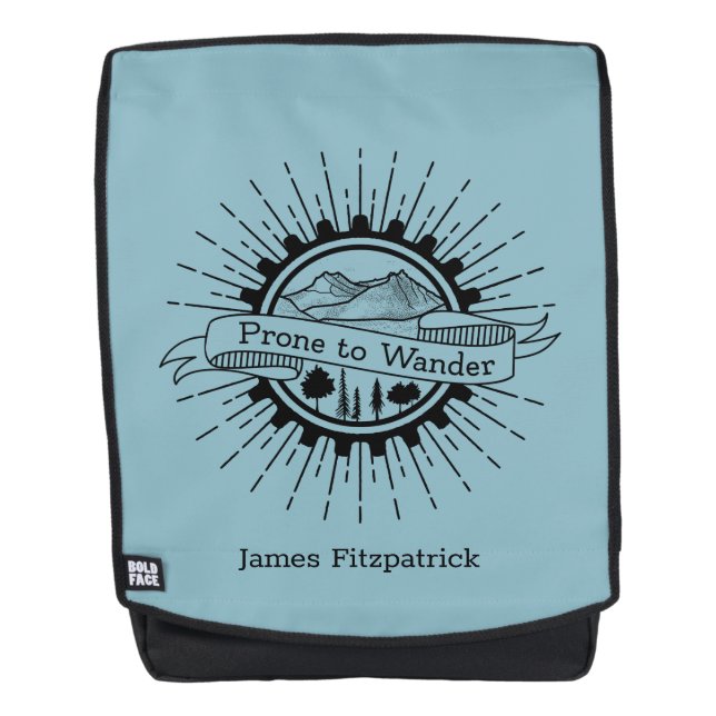Personalised Prone to Wander Traveller Backpack (Front)