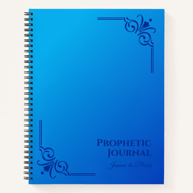 Personalised Prophetic Journal Spiral Notebook (Front)