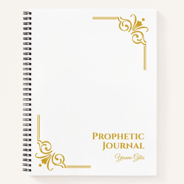 Personalised Prophetic Journal Spiral Notebook (Front)