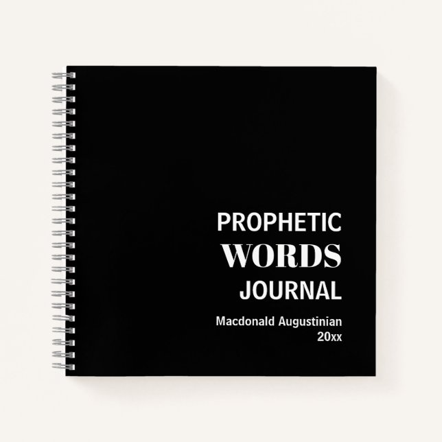 Personalised Prophetic Words Journal (Front)