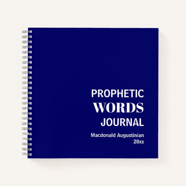 Personalised Prophetic Words Prayer Journal (Front)