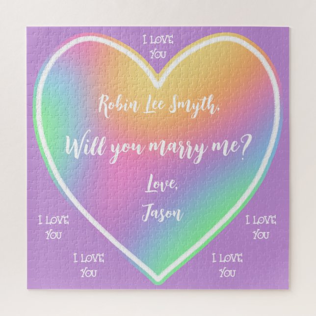 Personalised Proposal Jigsaw Puzzle (Vertical)