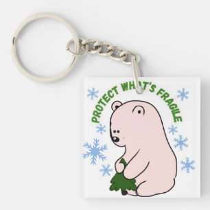 Personalised Protect What's Fragile Key Ring