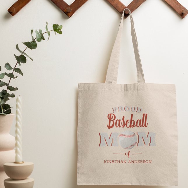Personalised Proud Baseball Mum Tote Bag (Creator Uploaded)
