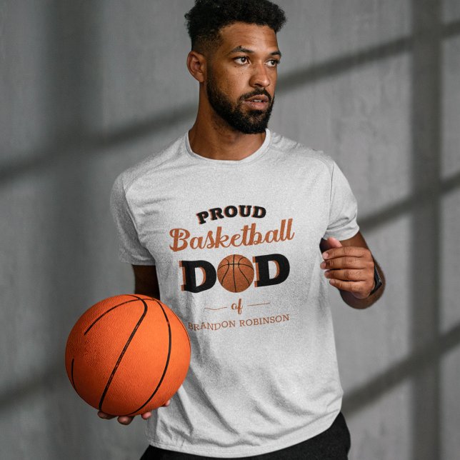 Personalised Proud Basketball Dad T-Shirt (Creator Uploaded)