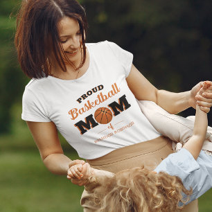 Personalised Proud Basketball Mum T-Shirt