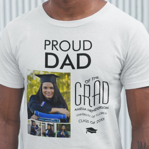 Personalised Proud Dad Of   Photo Collage T-Shirt