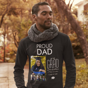Personalised Proud Dad Of Photo Collage T-Shirt